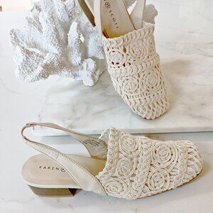 NEW! MACRAME Sling BACK CAROLTON SANDAL